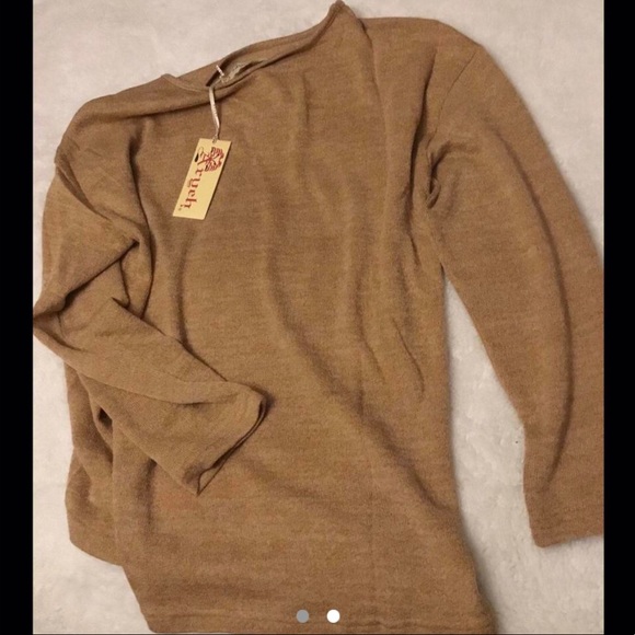 5/30% off - cute sweater top Tan Knit - Picture 2 of 2